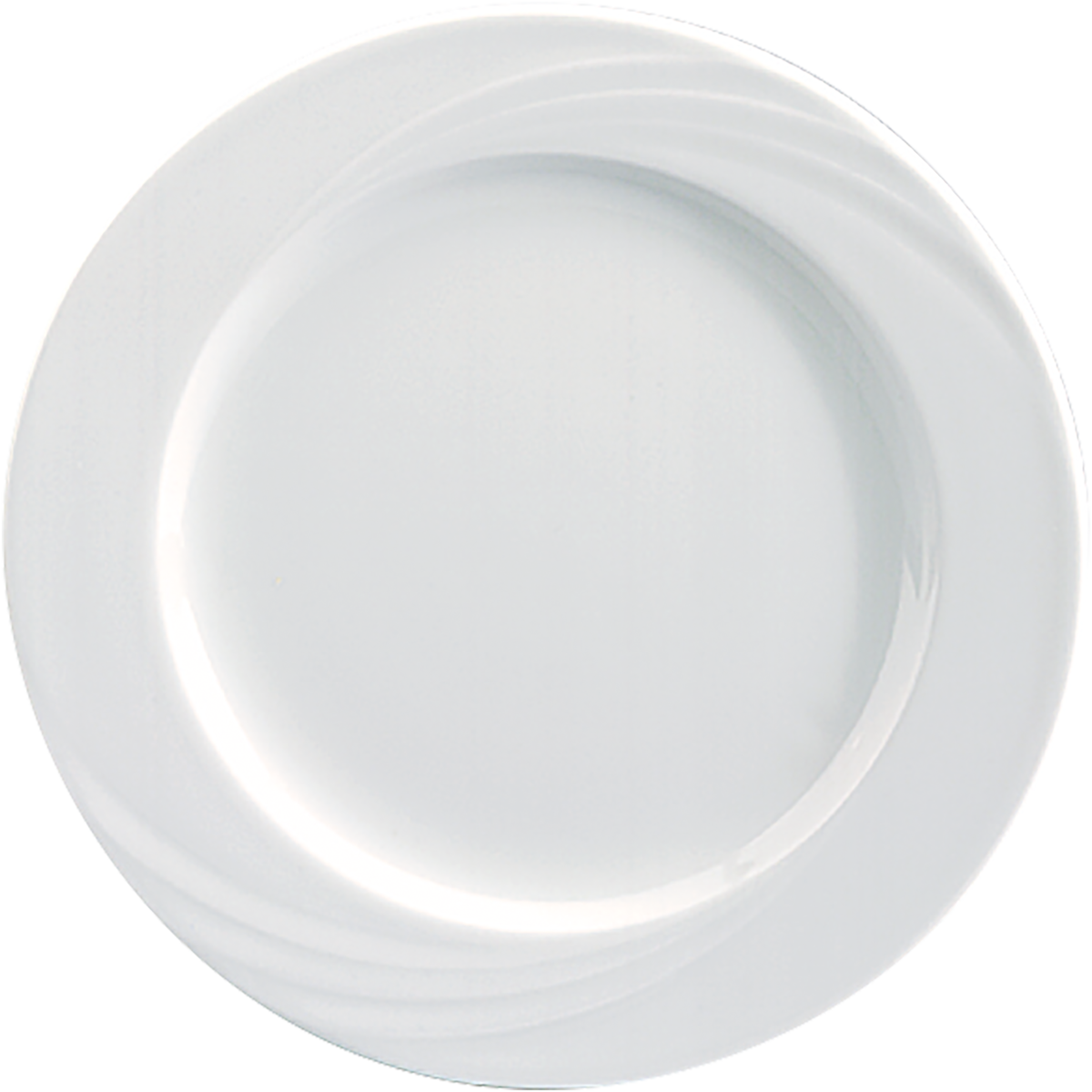 Plate flat round with rim embossed 20cm