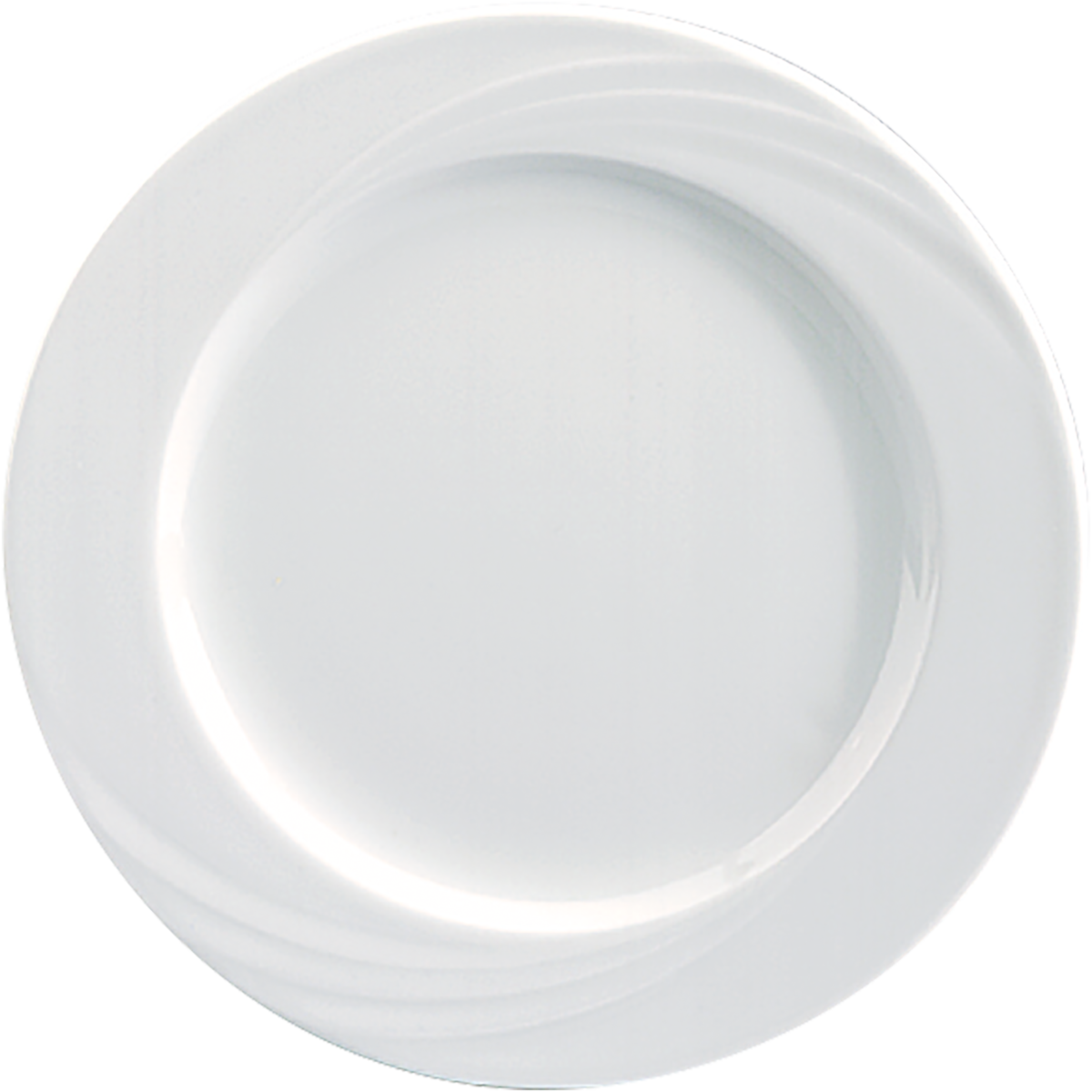 Plate flat round with rim embossed 25cm