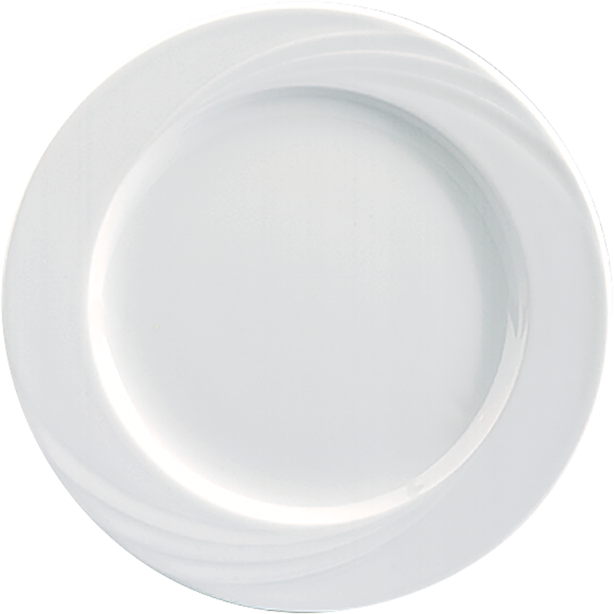 Plate flat round with rim embossed 27cm