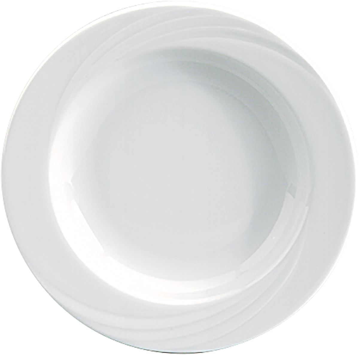 Plate deep round with rim embossed 23cm