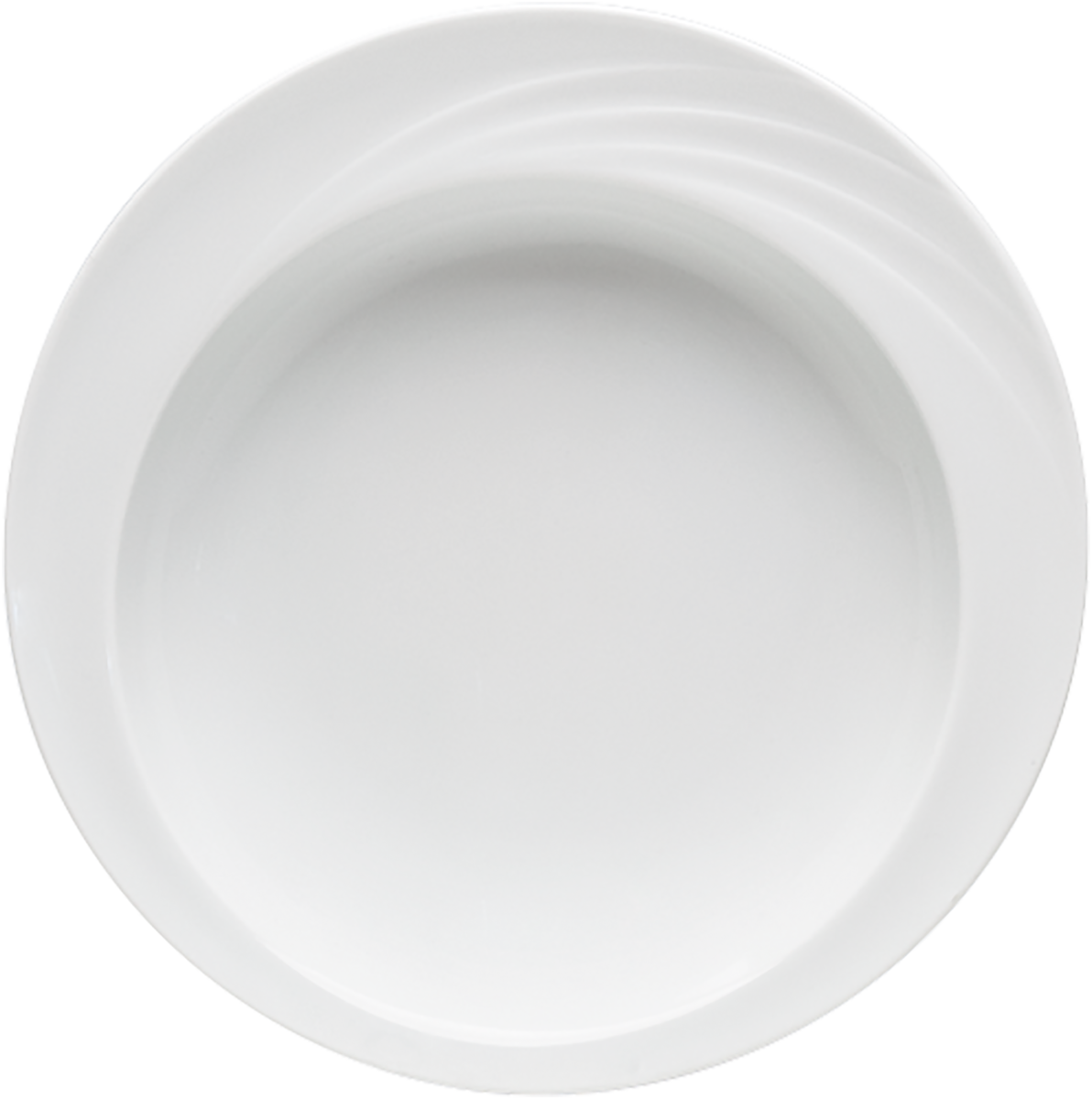 Plate deep round with rim embossed 23cm