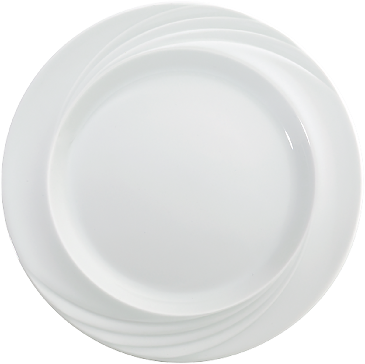 Plate flat round with rim embossed 24cm