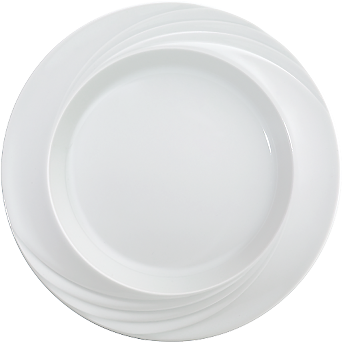 Plate flat round with rim embossed 26cm