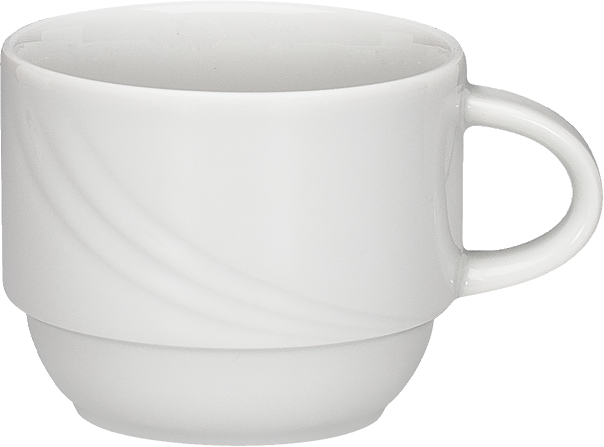 Cup stackable embossed 0.18l