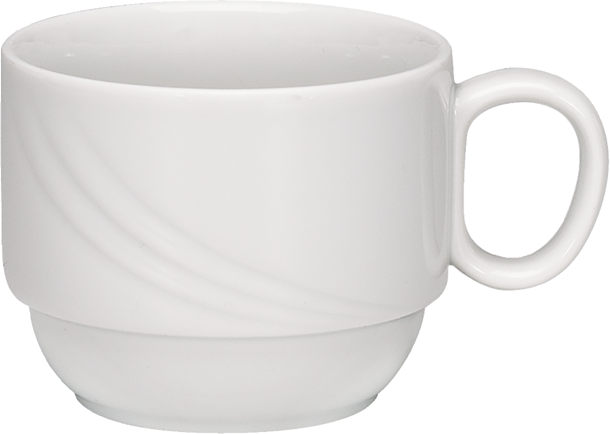 Cup stackable embossed 0.18l