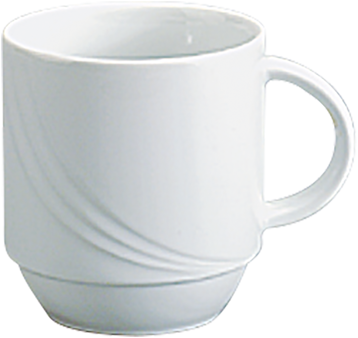 Mug stackable embossed 0.28l