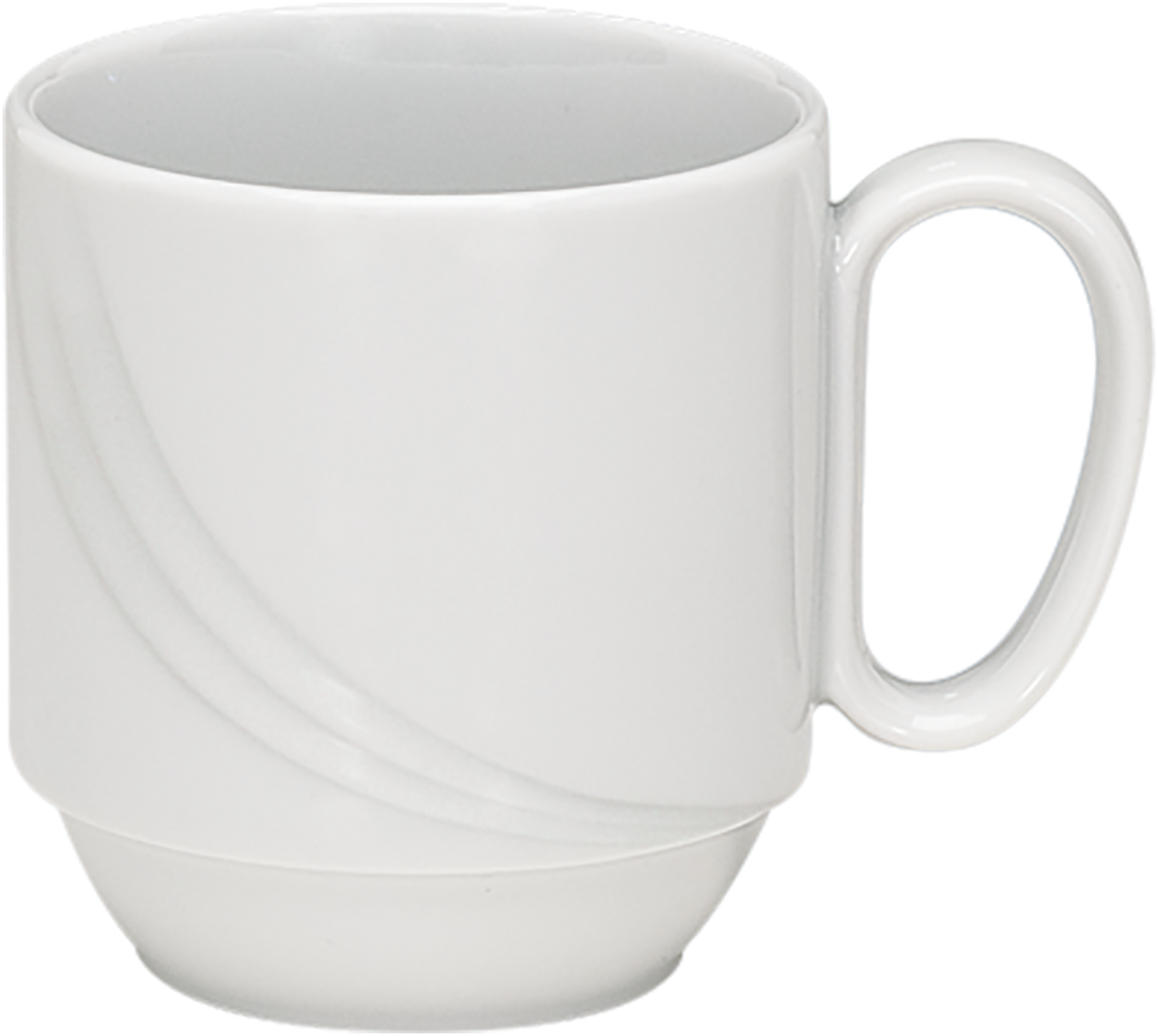 Mug stackable embossed 0.28l