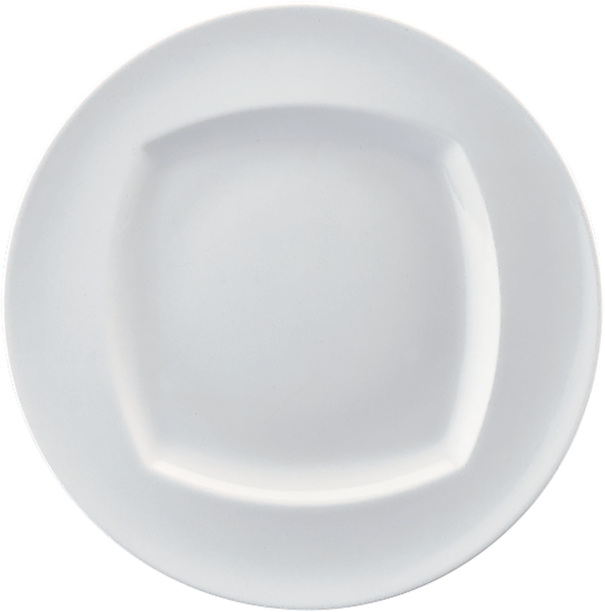 Plate flat round with rim 20cm