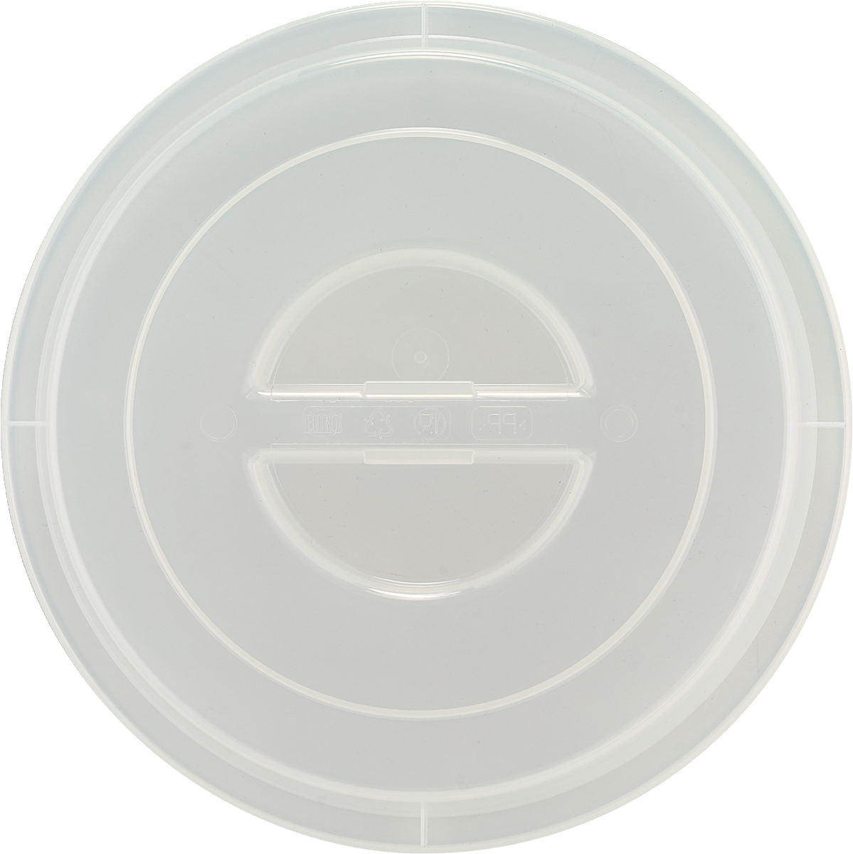 Plastic cover with handle semi-lucent 25cm