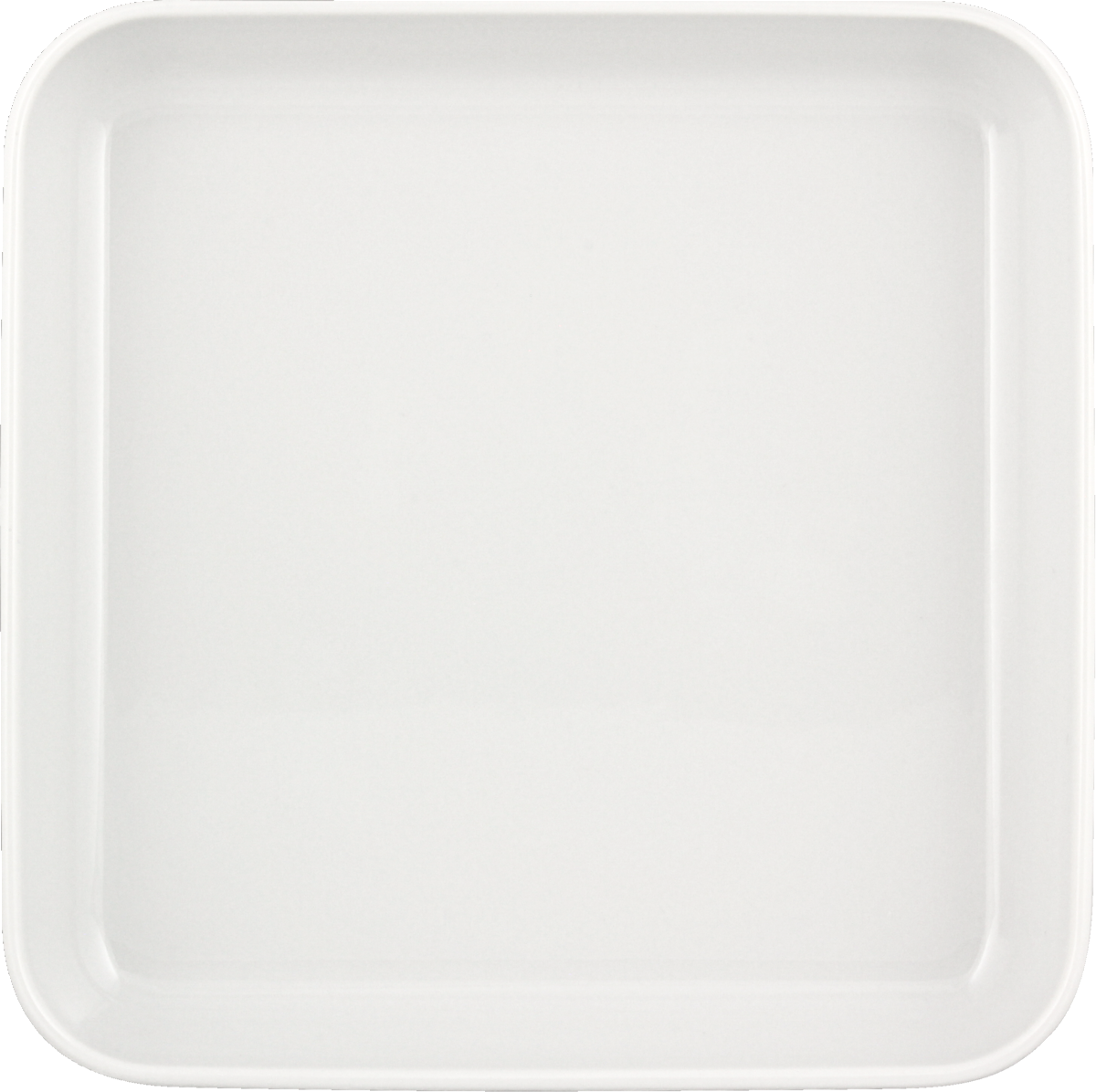 Plate square plain bottom 20x20