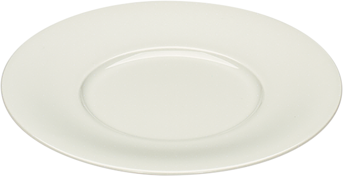 Plate flat round with rim 16cm
