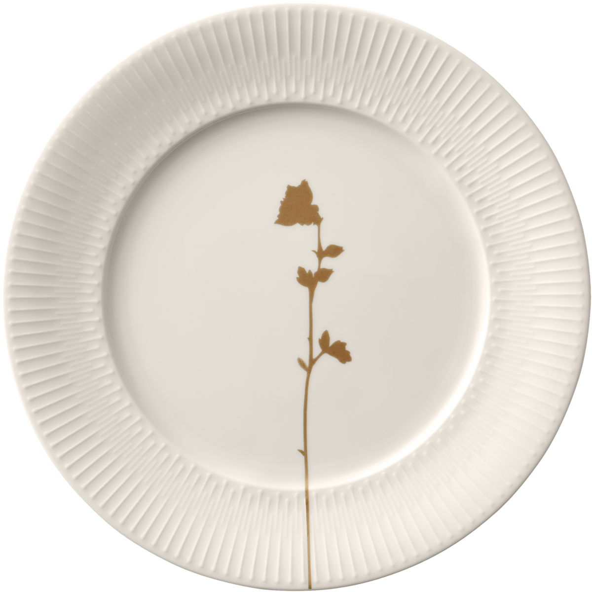 Plate flat round with rim embossed 21cm