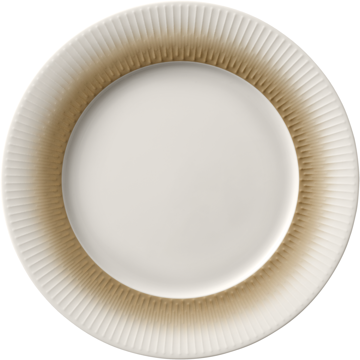 Plate flat round with rim embossed 31cm