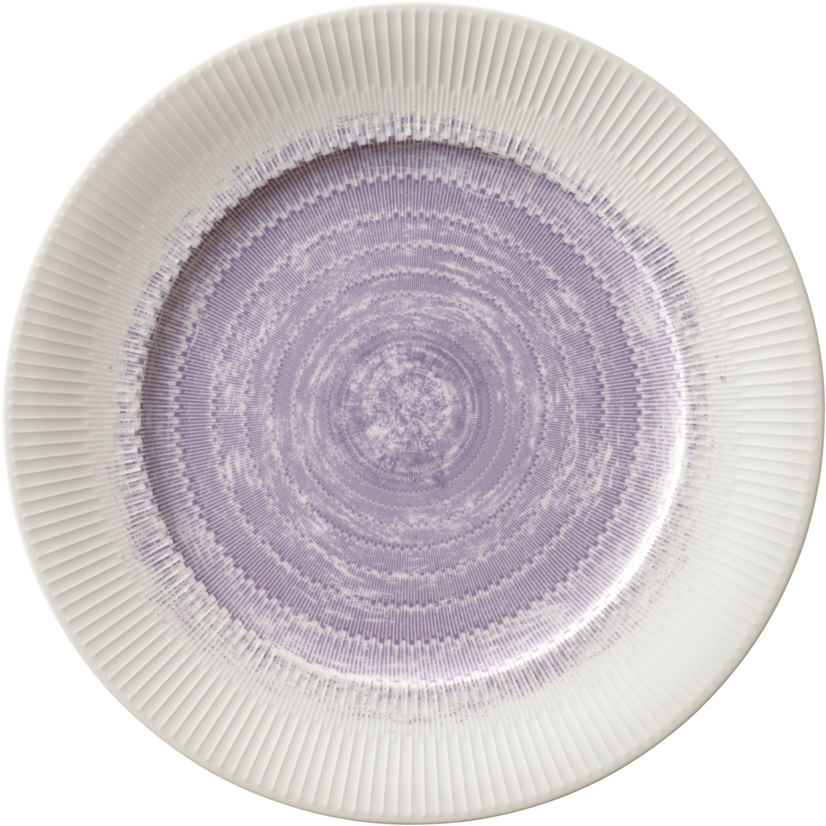 Plate flat round with rim embossed 31cm