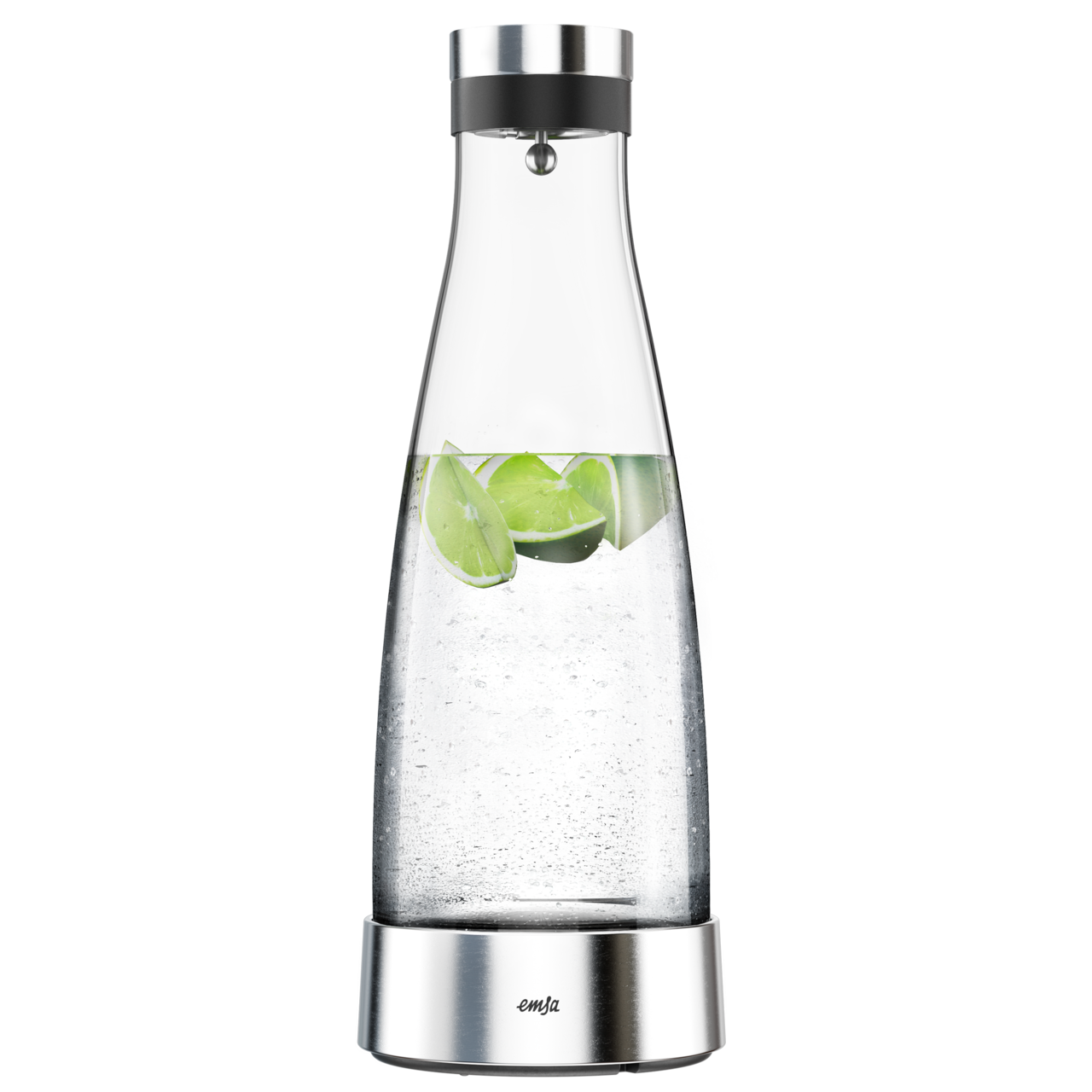 Cool carafe FLOW BOTTLE glass/stainl, 1L