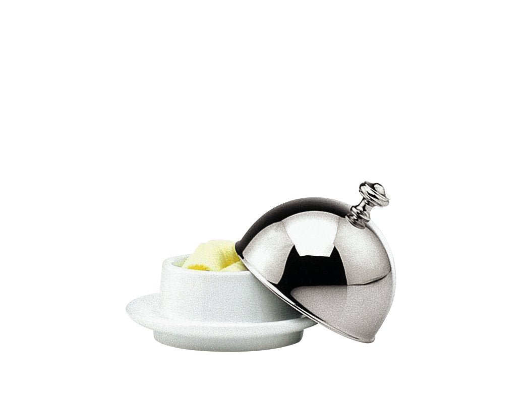 Butter dish, 2 part, porcelain base