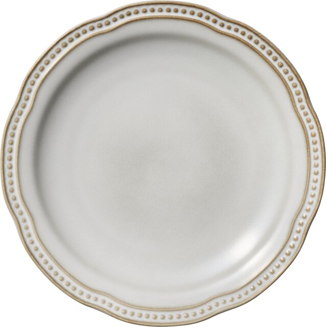 MANETTE PERLS Plate flat with rim 22cm