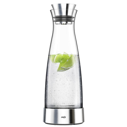 Cool carafe FLOW CLASSIC glass/stainl,1L