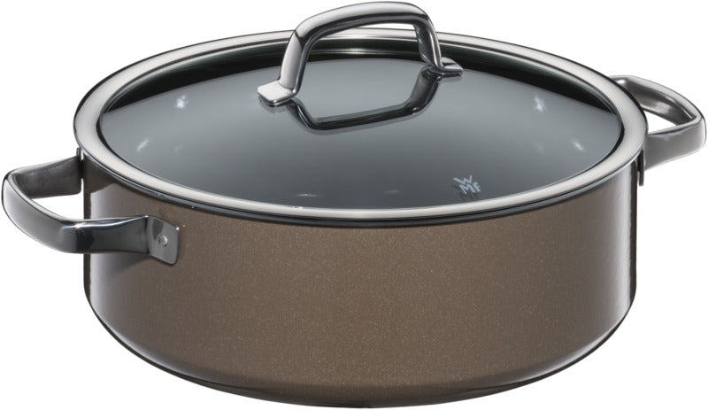 Fusiontec Mineral Braising Pan 28cm with lid Dark Brass