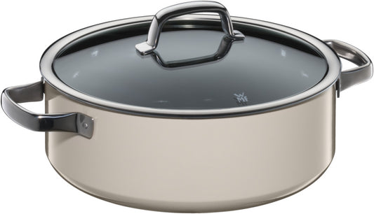 Fusiontec Mineral Braising Pan 28cm with lid Macadamia