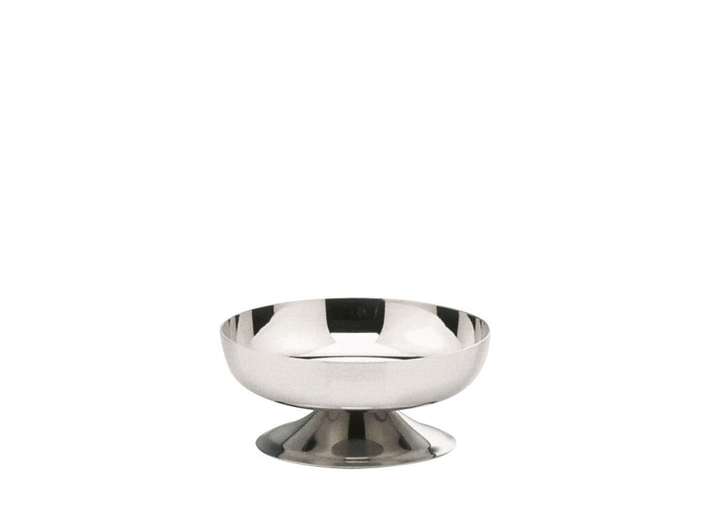 Ice cream bowl with foot, silver plated