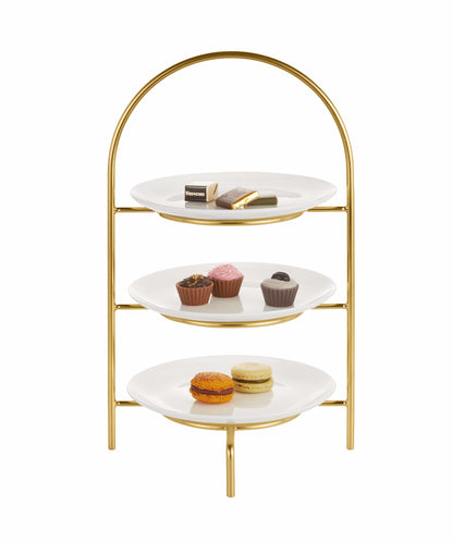 Multipurpose stand for plates Ø21 PVD gold