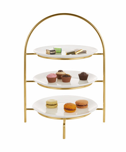 Multipurpose stand for plates Ø24 PVD gold