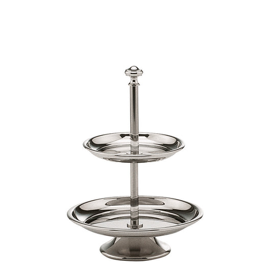 Pastry stand silver plated 2 parts, 16 cm