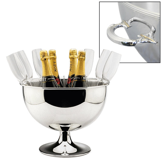 Champagne bowl silverplated 56cm, with handles