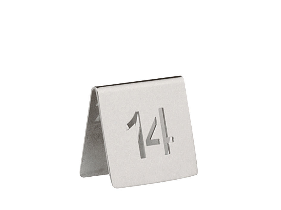 Table number stand, silver plated 6 x 6 cm