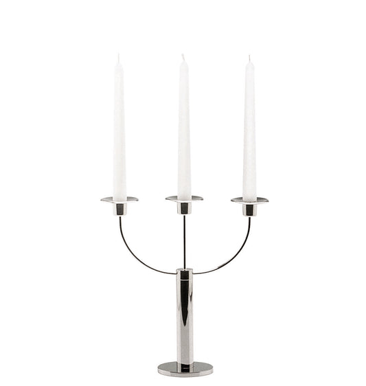Candelabra for 3 candles, silverplated 28,5 cm