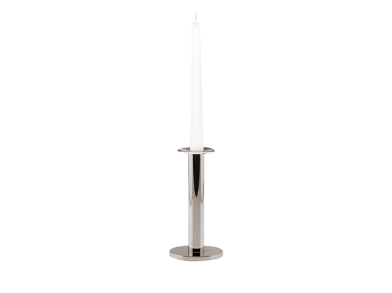 Candelabra for 1 candle, silverplated 18 cm