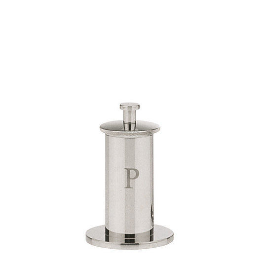 Pepper mill , silverplated, Profile