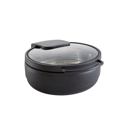 Chafing Dish HOT &amp; FRESH BASIC, round, BLACK powder coated