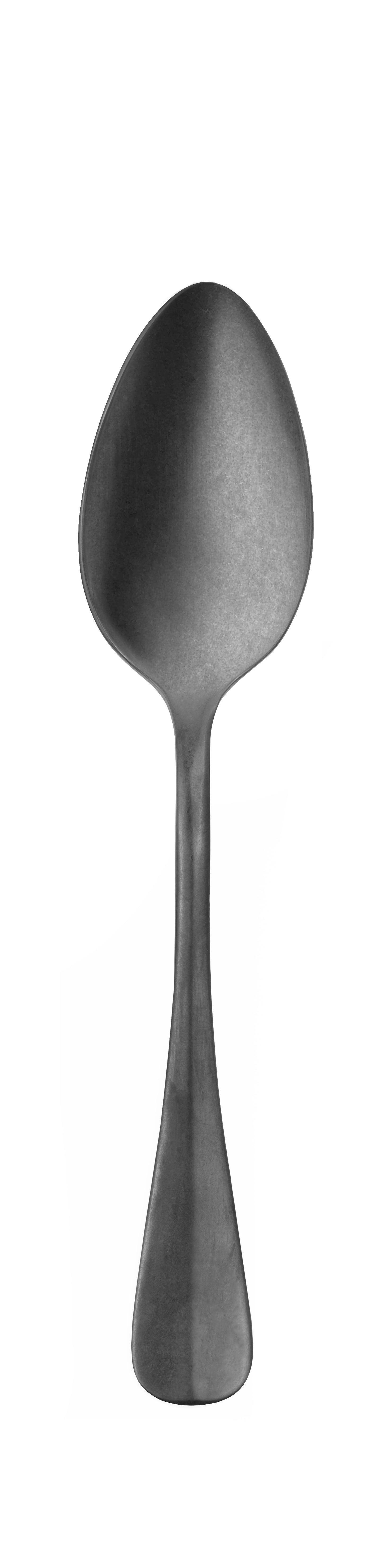 Dessert spoon BAGUETTE PVD gun metal stonewashed 183mm