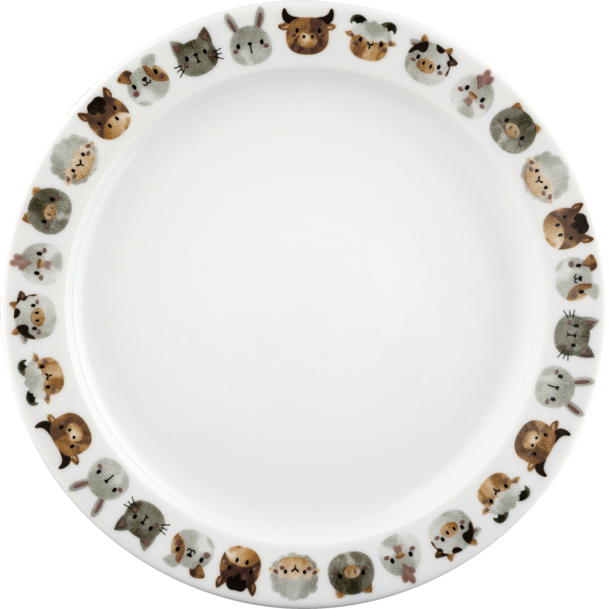 Plate flat round with rim 24cm