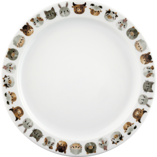 Plate flat round with rim 24cm