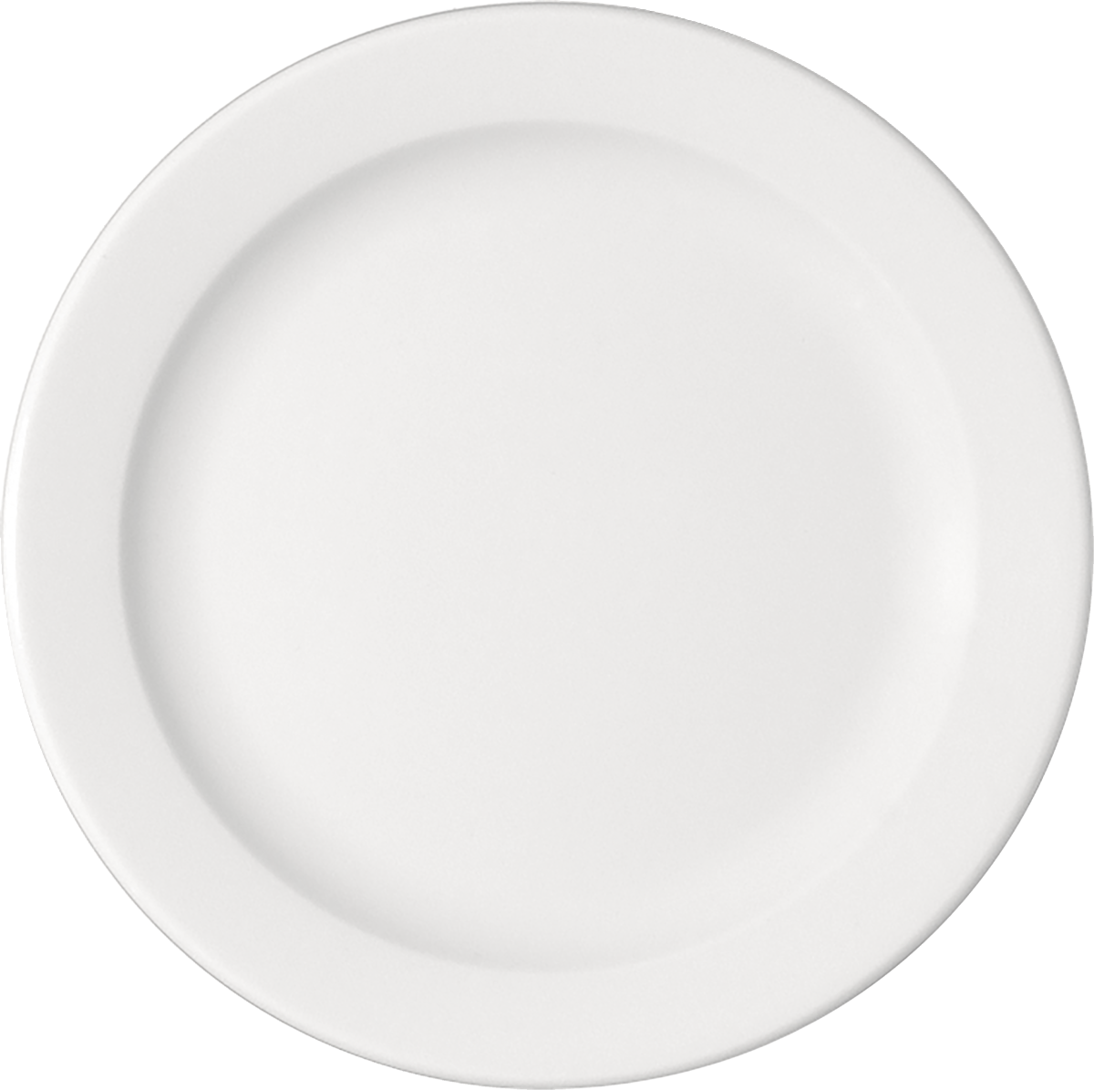 Plate flat round with rim 25cm