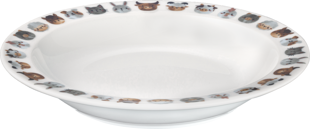 Plate deep round with rim 21cm