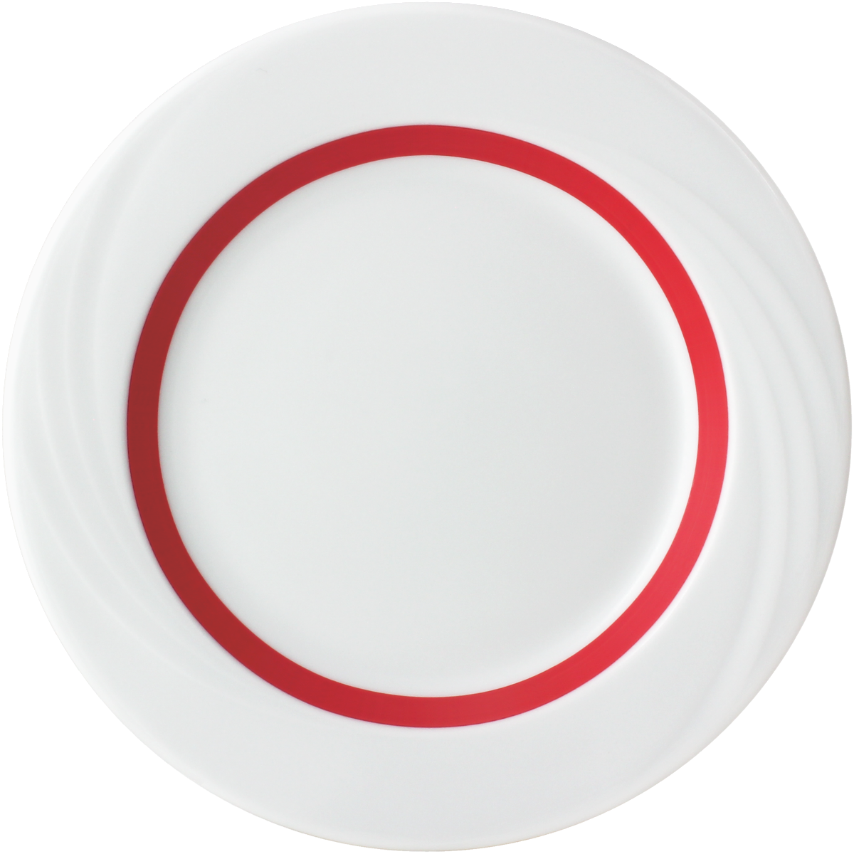 Plate flat round with rim embossed 20cm