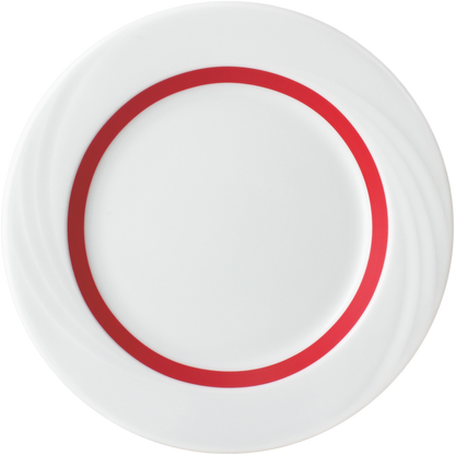 Plate flat round with rim embossed 20cm