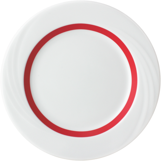 Plate flat round with rim embossed 20cm