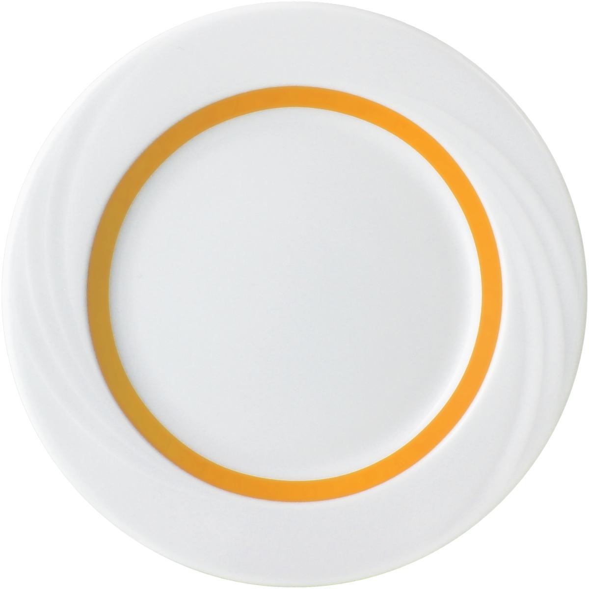 Plate flat round with rim embossed 20cm