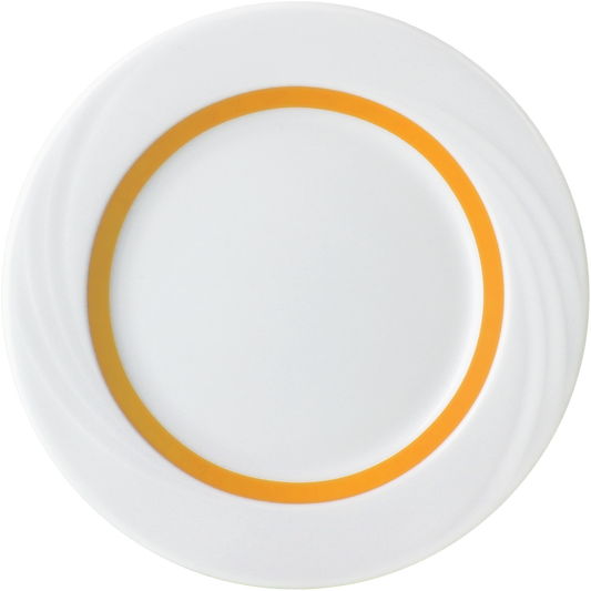 Plate flat round with rim embossed 20cm