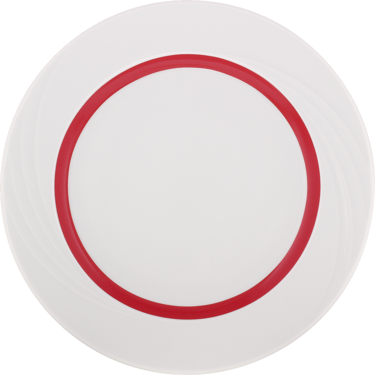 Plate flat round with rim embossed 25cm