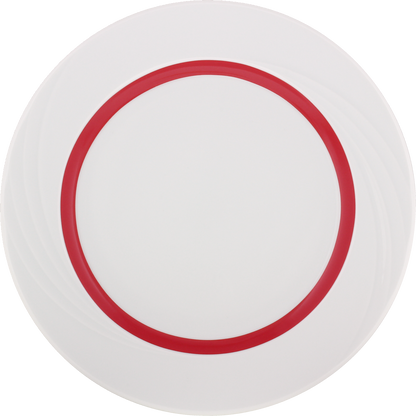 Plate flat round with rim embossed 25cm