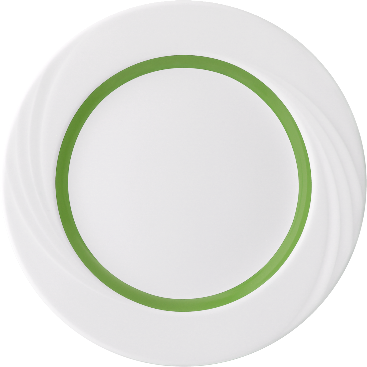 Plate flat round with rim embossed 25cm