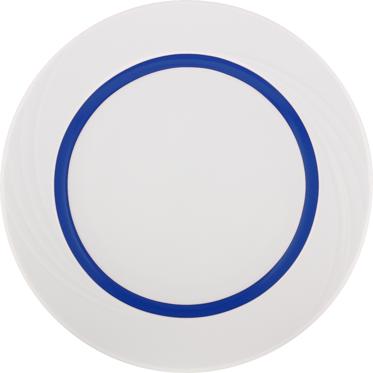 Plate flat round with rim embossed 25cm