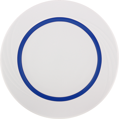 Plate flat round with rim embossed 25cm