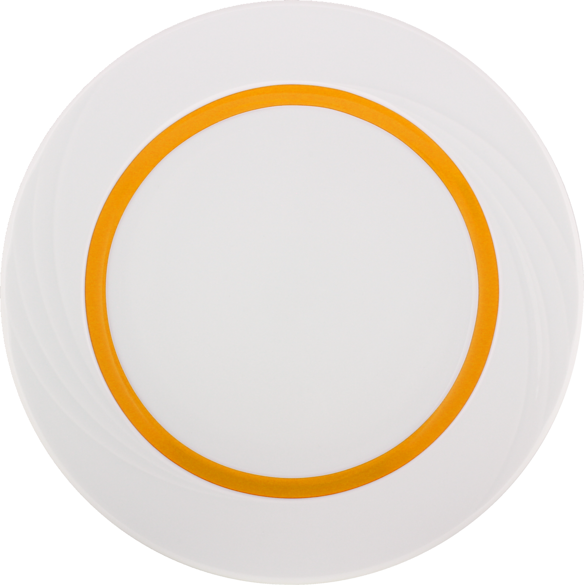 Plate flat round with rim embossed 25cm